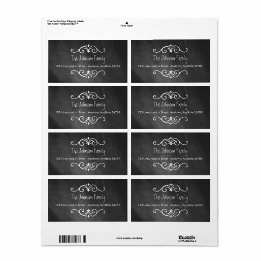 黒板住所 シール (フルシート)