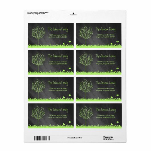 黒板住所 シール (フルシート)