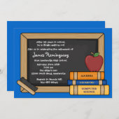 黒板先生の退職色を選ぶ 招待状 (正面/裏面)