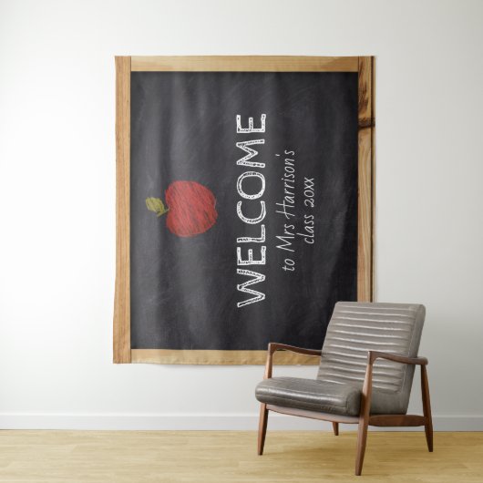 黒板先生学校教室の背景Ta タペストリー (インサイチュ)