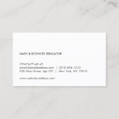 黒板先生、教育者の名刺 名刺 (裏面)