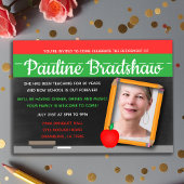 黒板写真先生退職パーティー 招待状