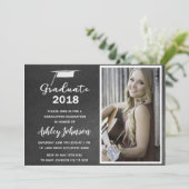 黒板写真卒業招待状 招待状 (スタンド正面)