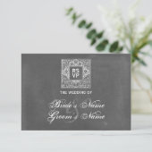 黒板刺激を受けたな結婚RSVP 出欠カード (スタンド正面)