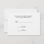 黒板刺激を受けたな花のモダンな結婚RSVP 出欠カード (裏面)