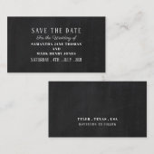 黒板効果の「Save the Date」カード エンクロージャーカード (正面/裏面)