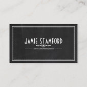 黒板効果、ヴィンテージスタイル 名刺 (裏面)