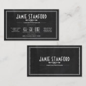 黒板効果、ヴィンテージスタイル 名刺 (正面/裏面)