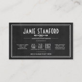 黒板効果、ヴィンテージスタイル 名刺 (正面)