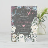 黒板動物ジェンダーが雪片を明らかにする 招待状 (スタンド正面)