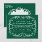 黒板卒業パーティーはがき インビテーションポストカード (正面/裏面)