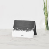 黒板卒業招待状あなたの写真 サンキューカード (裏面)