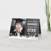 黒板卒業招待状あなたの写真 招待状 (正面)