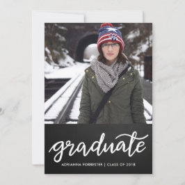 黒板卒業生手書き | フォト 招待状