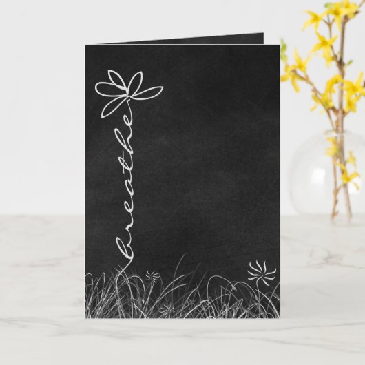 黒板友情 カード (黄色い花)