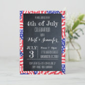 黒板国旗7月パーティの招待状4日 招待状 (スタンド正面)