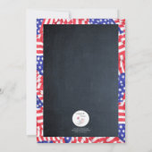 黒板国旗7月パーティの招待状4日 招待状 (裏面)