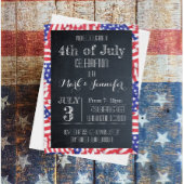 黒板国旗7月パーティの招待状4日 招待状