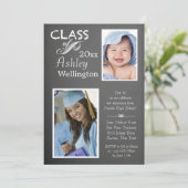 黒板大学院フォト招待状 招待状 (スタンド正面)