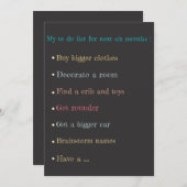 黒板妊娠告知カード 案内状 (正面/裏面)