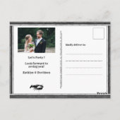 黒板婚約フォトクロウフィッシュボイル招待状 ポストカード (裏面)