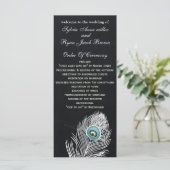 黒板孔雀の結婚式プログラム茶の長さ プログラム (スタンド正面)