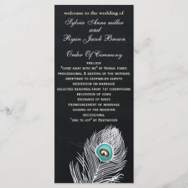 黒板孔雀の結婚式プログラム茶の長さ プログラム