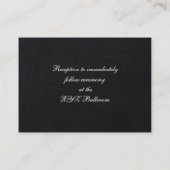 黒板孔雀ウェディングレセプション招待状 エンクロージャーカード (裏面)