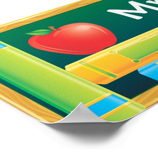 黒板学校のバナー ポスター (角)