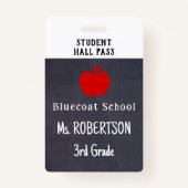 黒板学校の先生または学生証 バッジ (裏面)