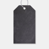 黒板小さなサーファーの赤ちゃんシャワー ギフトタグ (裏面)