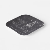 黒板小さなサーファーの赤ちゃんシャワー ペーパープレート (傾斜あり)