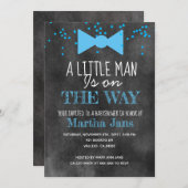 黒板小さな男の赤ちゃんシャワー招待状 招待状 (正面/裏面)