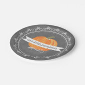 黒板少しカボチャ誕生日の紙皿 ペーパープレート (アングル)