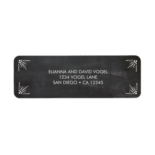 黒板差出人住所ラベル ラベル (正面)