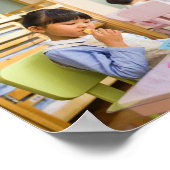 黒板幼稚園大学院写真コラージュ ポスター (角)