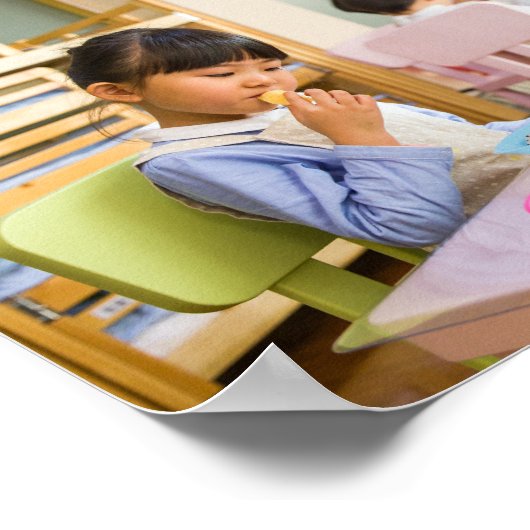 黒板幼稚園大学院写真コラージュ ポスター (角)