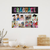 黒板幼稚園大学院写真コラージュ ポスター (キッチン)