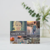 黒板幼稚園大学院写真コラージュ 案内ポストカード (スタンド正面)