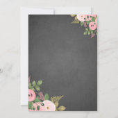 黒板式のウェディングシャワーの招待状（ドレス付き） 招待状 (裏面)