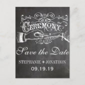 黒板式ヴィンテージ保存日 案内ポストカード (正面)