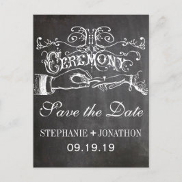 黒板式ヴィンテージ保存日 案内ポストカード