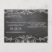 黒板式ヴィンテージ保存日 案内ポストカード (裏面)