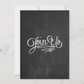 黒板引っ越し祝いパーティー招待状 招待状 (裏面)