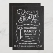 黒板引っ越し祝いパーティー招待状 招待状 (正面/裏面)