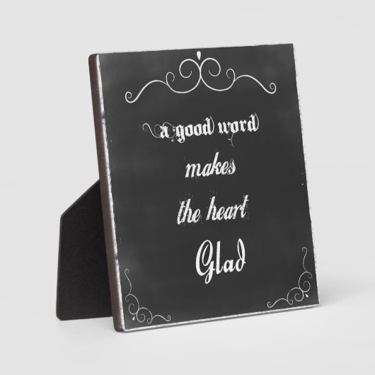 黒板引用文いい言葉 フォトプラーク (正面)