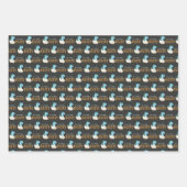 黒板恐竜少年の赤ちゃんシャワー ラッピングペーパーシート (正面2)