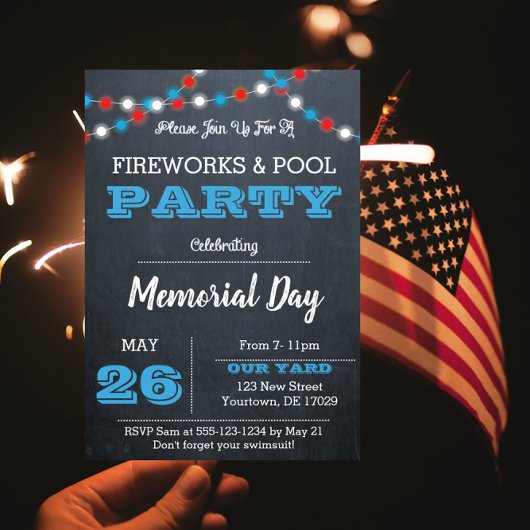 黒板愛国灯パーティの招待状 招待状