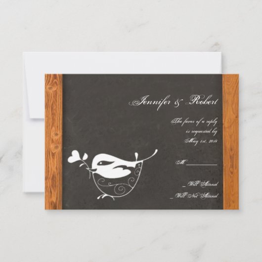 黒板愛鳥の応答カード 出欠カード (正面)