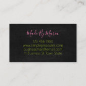 黒板手作りの風呂爆弾ソークスクラブ石鹸 名刺 (裏面)